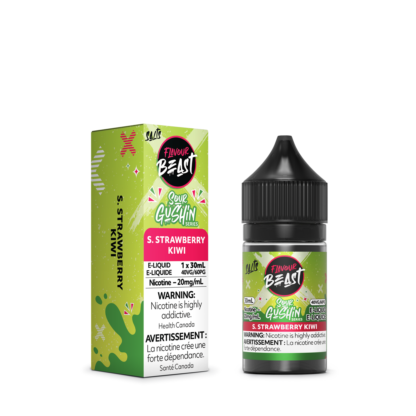 FLAVOUR BEAST SOUR GUSHIN' - S. STRAWBERRY KIWI