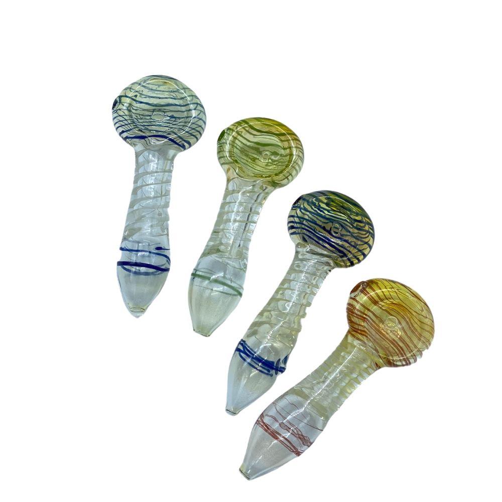 Multicolored Ribbon Glass Handpipes
