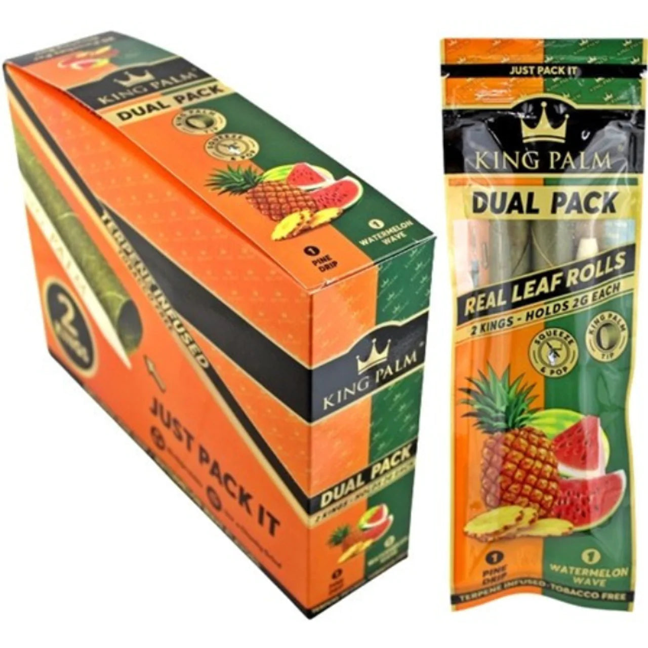 King Palm King Size Pine Drip And Watermelon Rolling Cones