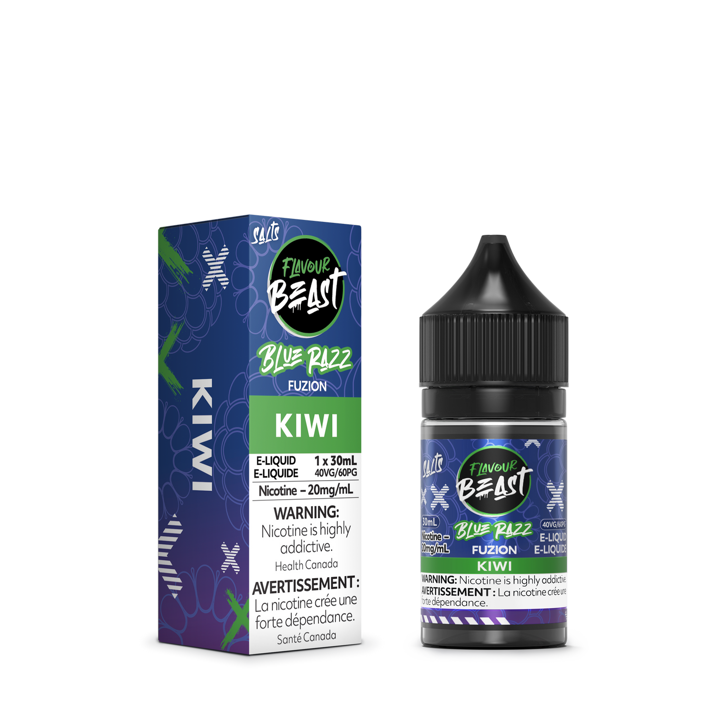 FLAVOUR BEAST FUZION SALT - BLUE RAZZ KIWI