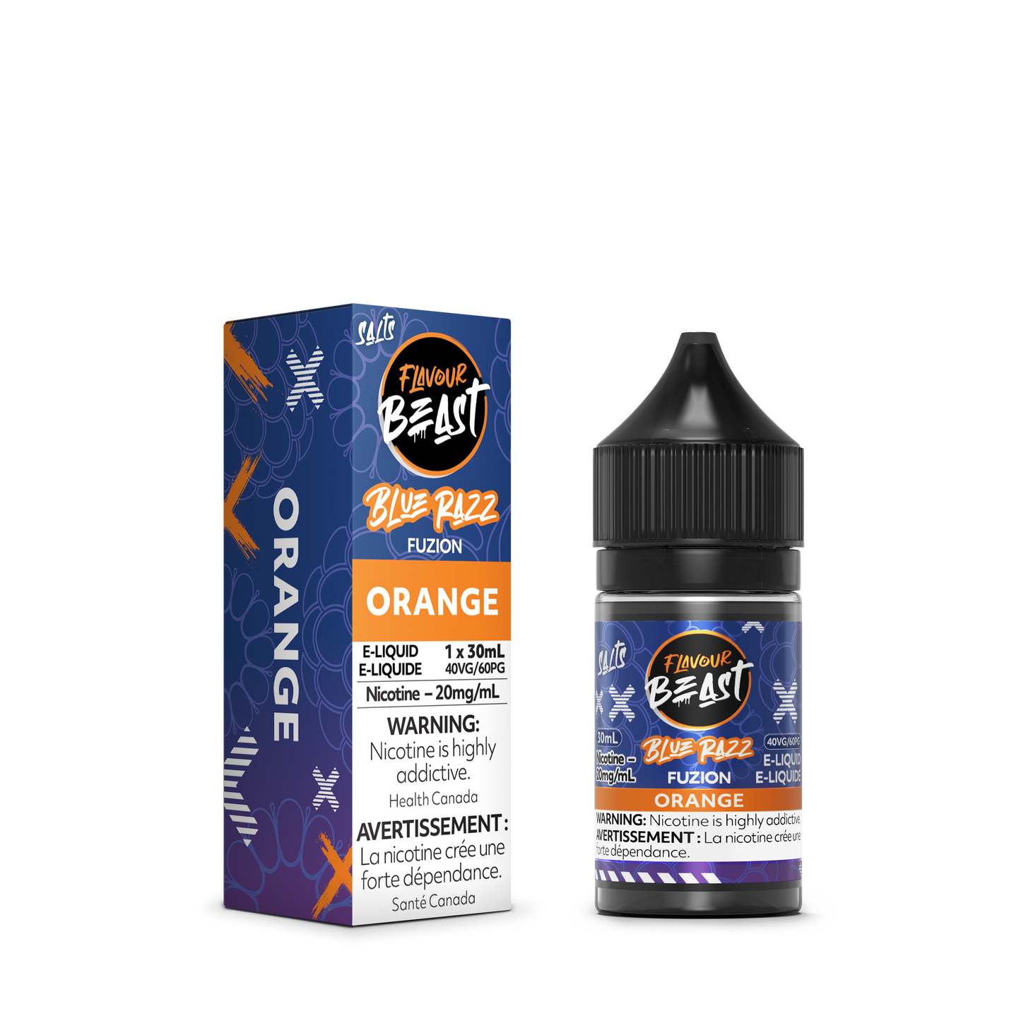 FLAVOUR BEAST FUZION SALT - BLUE RAZZ ORANGE