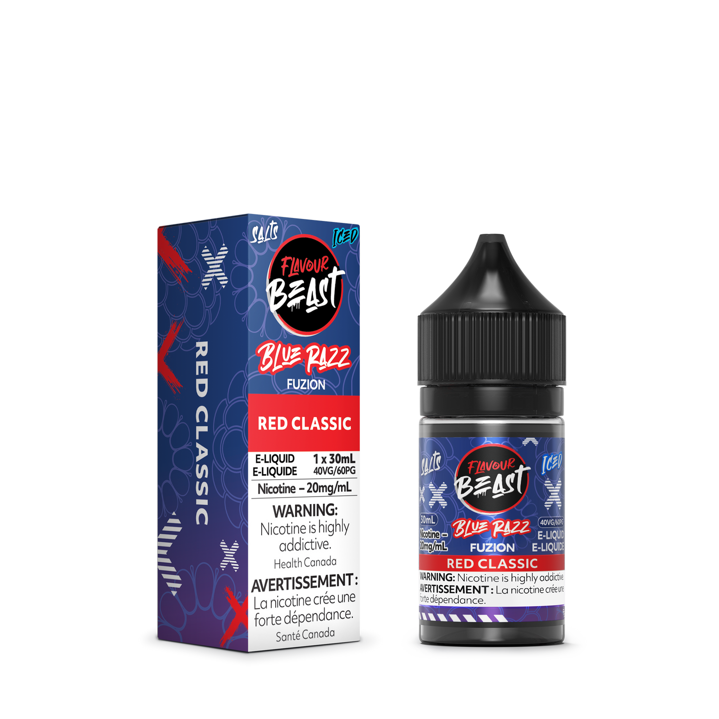 FLAVOUR BEAST FUZION SALT - BLUE RAZZ RED CLASSIC