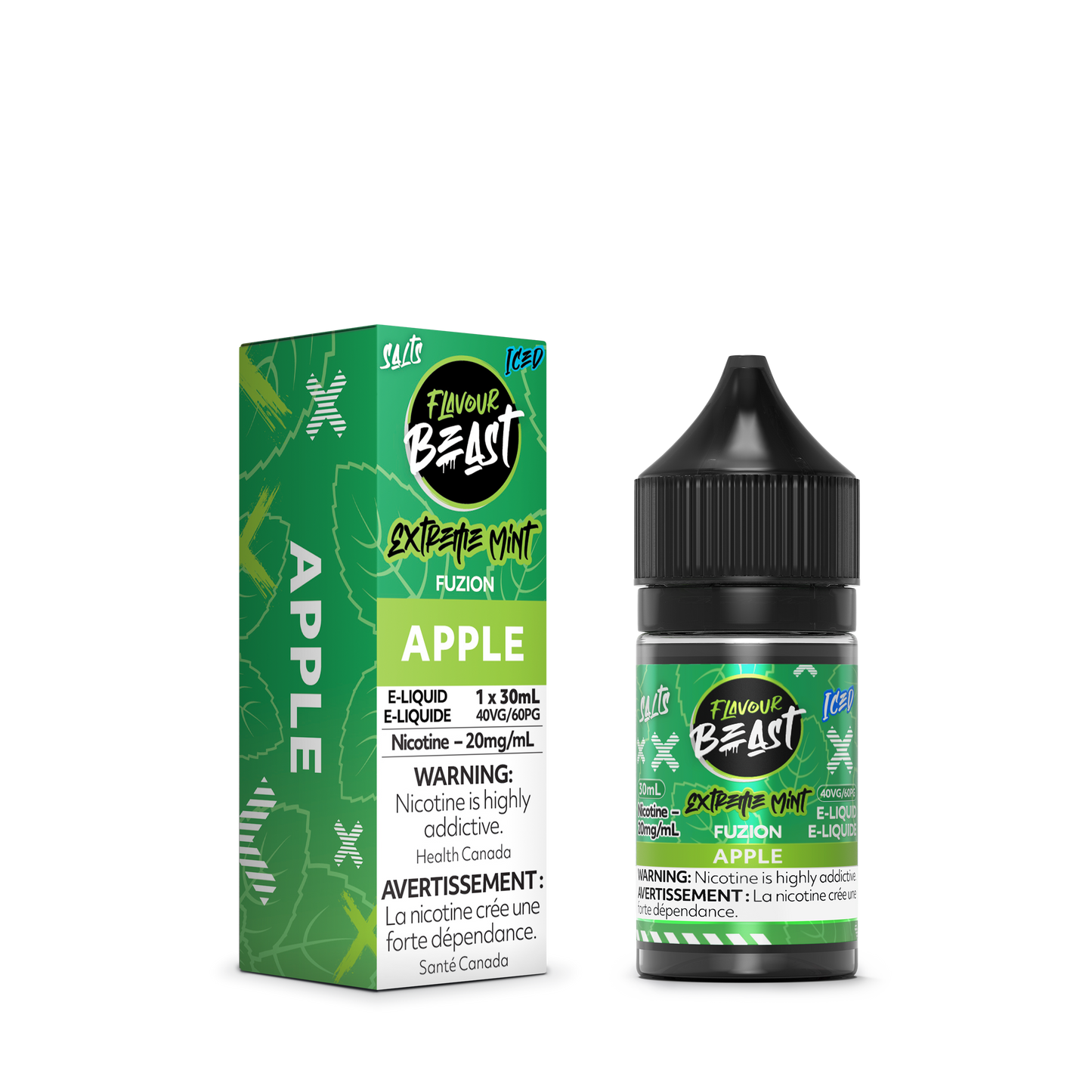 FLAVOUR BEAST FUZION SALT - EXTREME MINT APPLE ICED