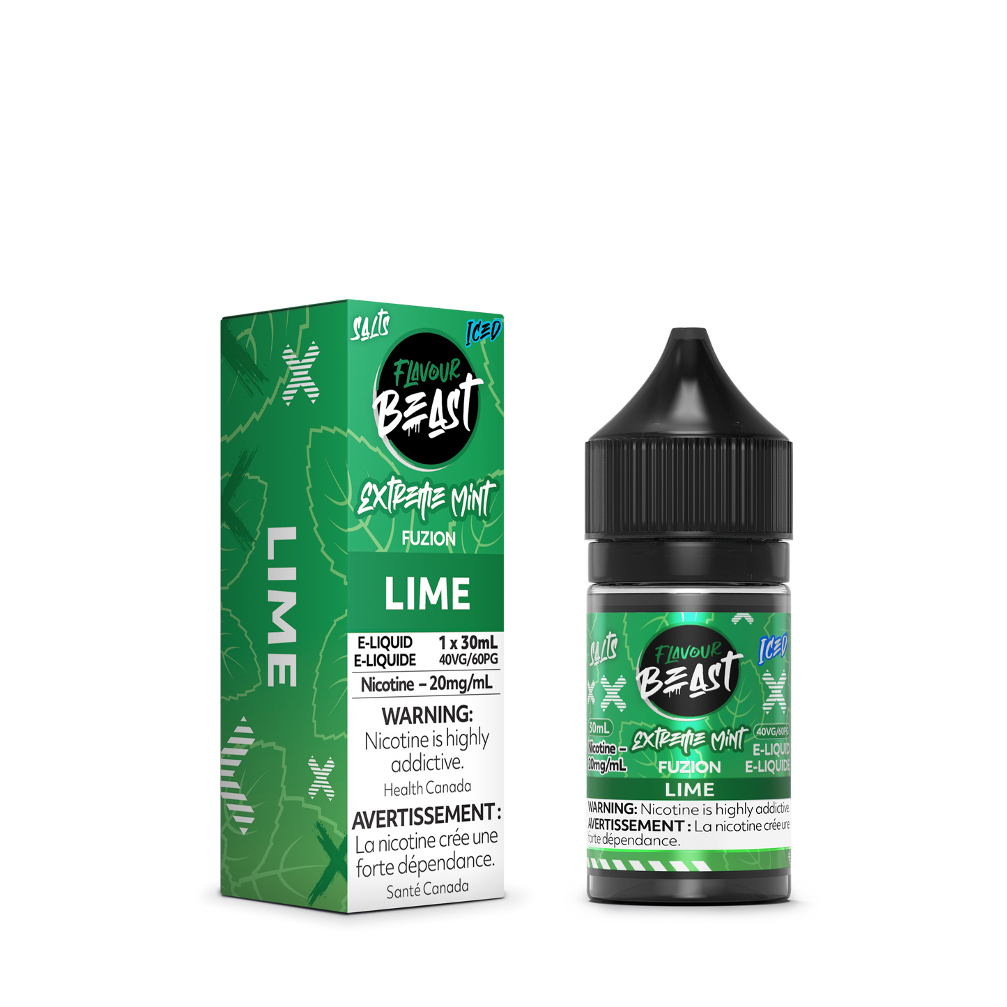 FLAVOUR BEAST FUZION SALT - EXTREME MINT LIME ICED