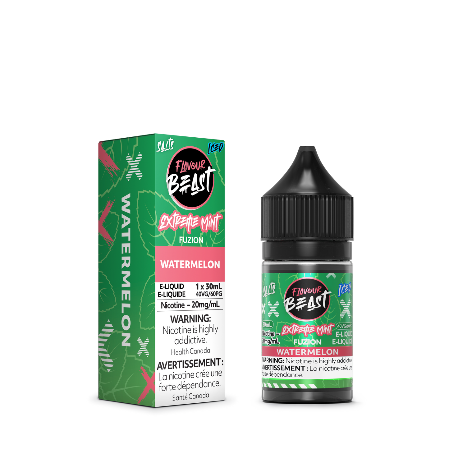 FLAVOUR BEAST FUZION SALT - EXTREME MINT WATERMELON ICED