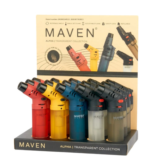 Maven Alpha Transparent Torch Lighters