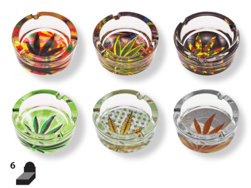 HERBAL - CRYSTAL LEAF ASHTRAYS